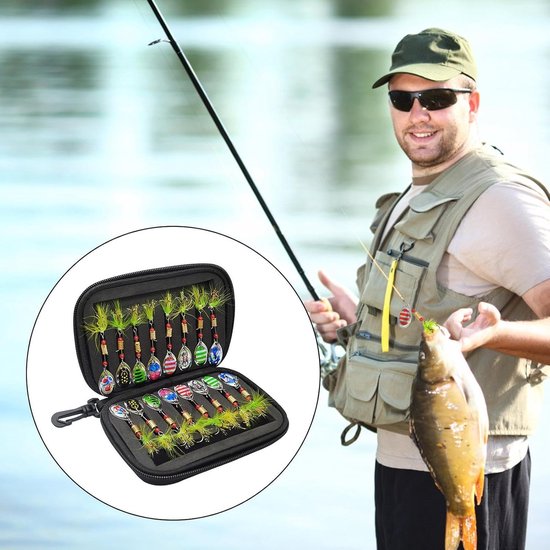 Spinner-aas, basspinner-aas, 16 x klein baars-visaas, visaas, spinnerbait, visaas, lepelaas, spinnerbait jigs voor baars-zalmforel van Spinner — afbeelding 3