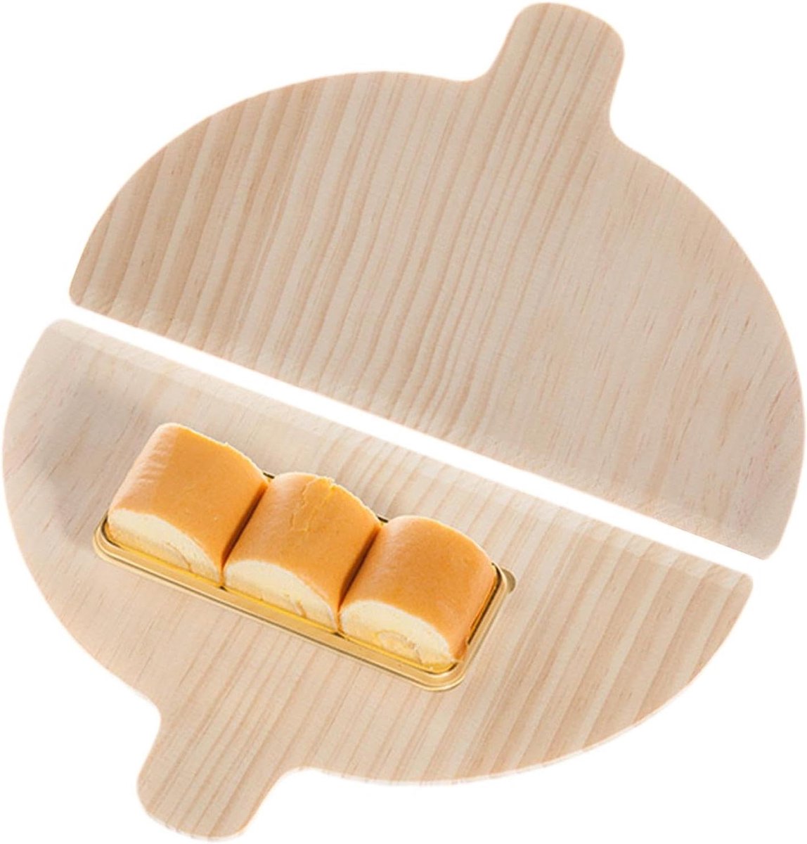 Pizza Schep - Bakplank Set - Pizza Bakken - Halfrond Ontwerp - Set van 2 - Natuurlijk Hout