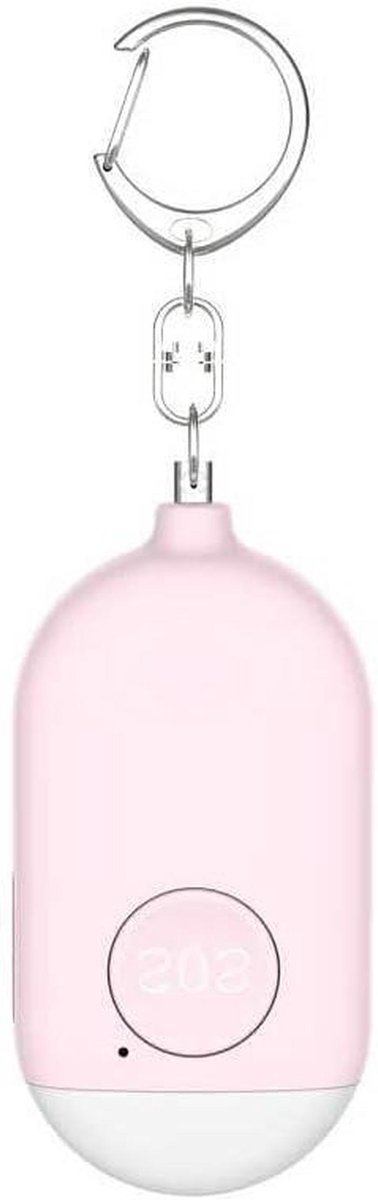 Persoonlijk Alarm - Sleutelhanger Waarschuwing - Outdoor Activiteiten - Oplaadbaar Geluid - 130 dB - Roze