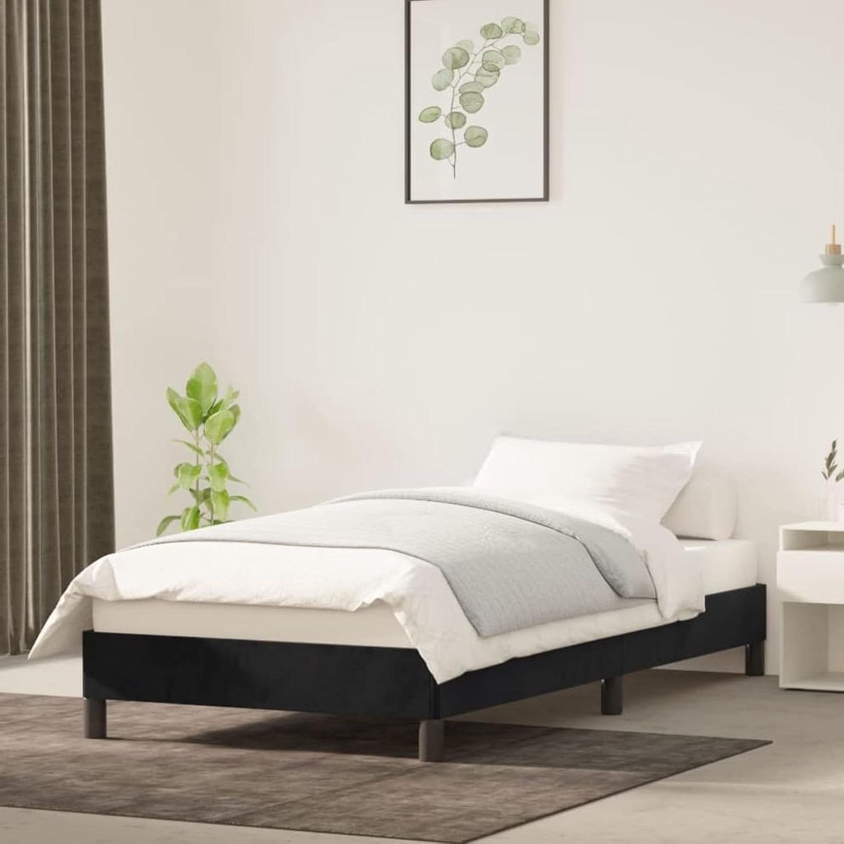 Bedframe Fluweel - Moderne Basis - Goede Nachtrust - Stabiele Steunpoten - 80 x 200 cm - Z