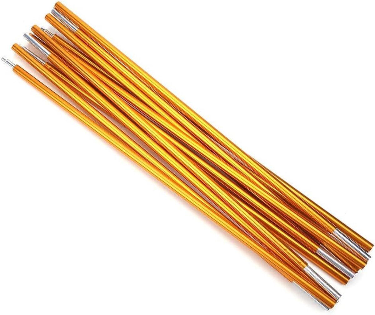 Tentstokken Set - Kampeerpalen - Buiten Kamperen - Lichtgewicht Aluminium - 4.42 Meter - Goudgeel