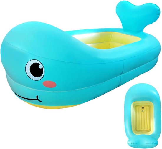 Kinderbad - Opblaasbadje - Waterspelen - Walvisvorm - 80 Cm - Veelkleurig — afbeelding 4