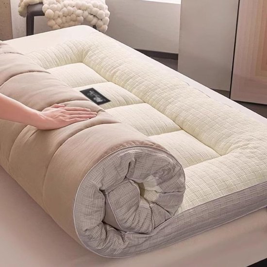 Opvouwbare Matras - Vloerbed Gastenbed - Comfortabel Slapen - Extra Vulling Laag - 120 x 200 cm - Grijs — afbeelding 3