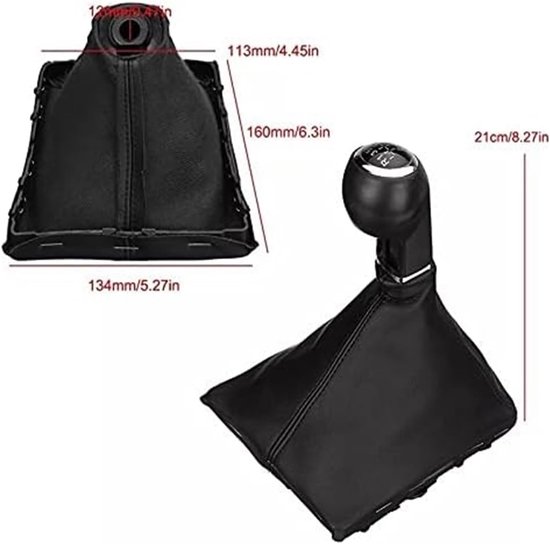 Versnellingspook Knop - Schakel Pook - Soepel Schakelen - Ergonomisch Ontwerp - 5-Speed - Zwart Chroom — afbeelding 2