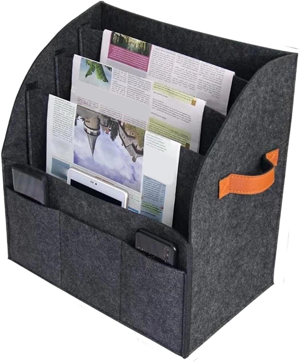 Vilt Opbergbox - Documenten Organizer - Ruimte Ordenen - Vouwbaar Ontwerp - 40x40x25 cm - Grijs