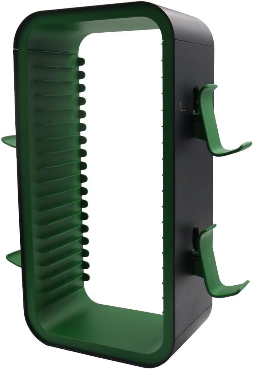 Ruimtebesparende game opslag toren voor 18 discs met 4 controllerhouders - Universele organizer voor videogames, geschikt voor S/X series
