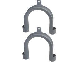 Afvoerslang Houder - Wasmachine Ophangbeugel - Afvalwater Afvoeren - Geurloze Drainage - 2 Stuks - Grijs