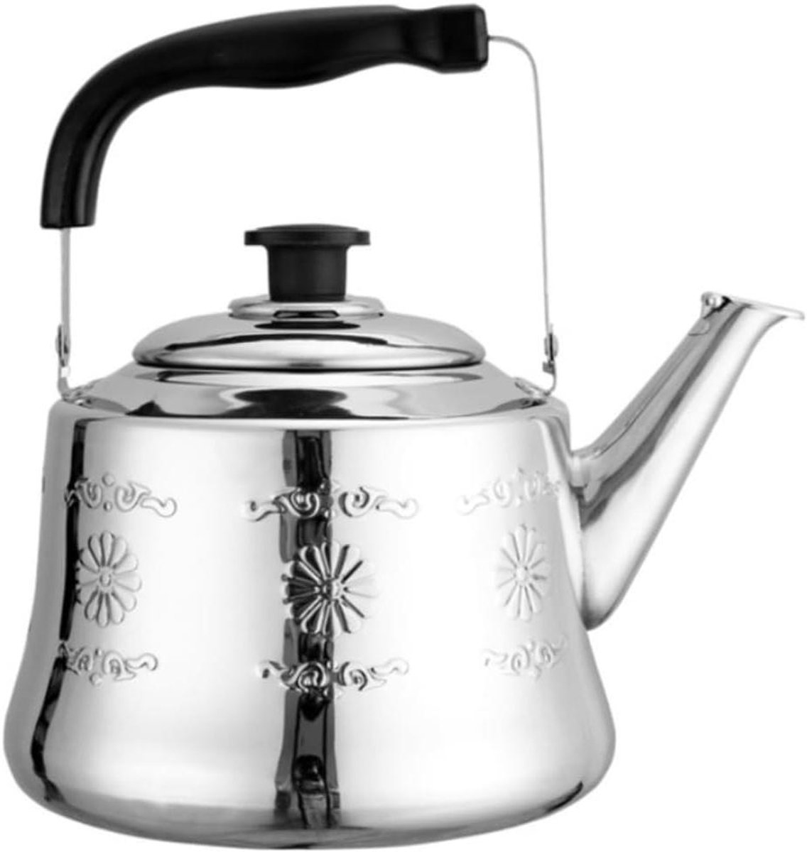 Waterketel - Theeketel Rvs - Water Koken - Fluitend Geluid - 7 Liter - Zilver