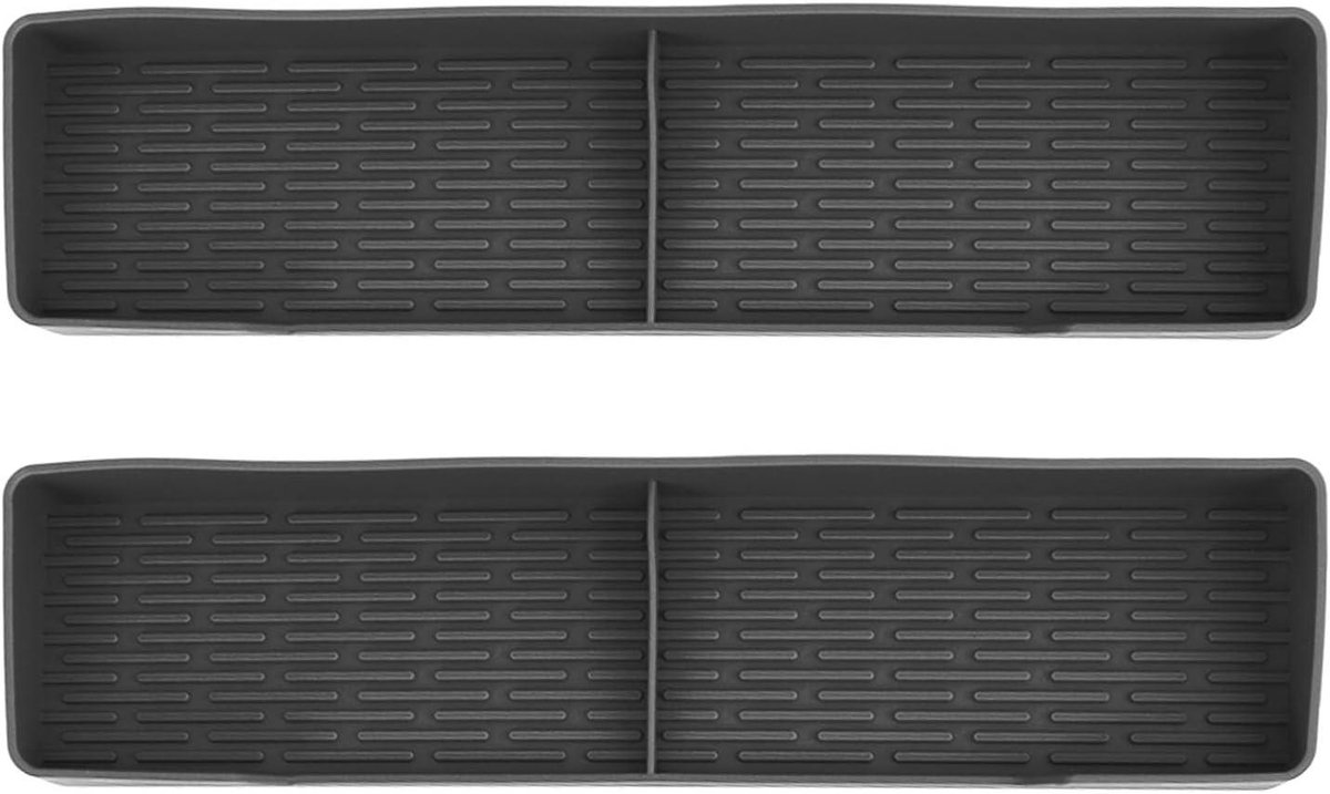 Kookplaat Plank - Aanrecht Organizer - Keuken Opbergen - Antislip Ontwerp - 2 Stuks - Zwart