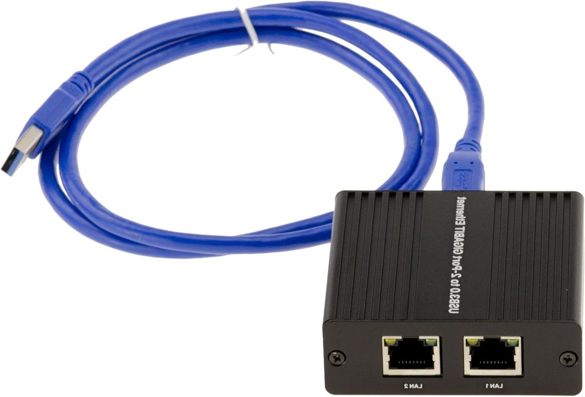 KALEA-INFORMATIQUE USB 3.0-kabel naar 2 RJ45 LAN GIGABIT ETHERNET 10 100 1000-poorten met dubbele ASIX AX88179-chipset