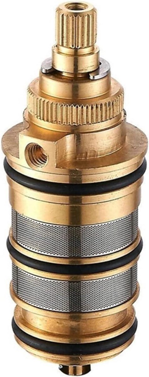 Thermostatische Cartridge - Douche Kraan Onderdeel - Watertemperatuur Regelen - Veiligheidsoverschrijding 38 Graden - Push Fit - Zilverkleurig