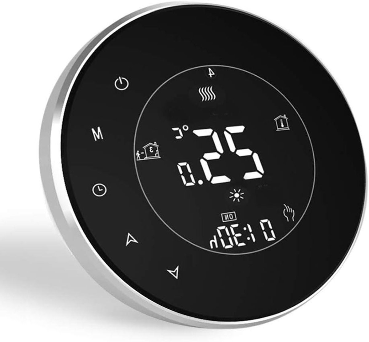 Slimme Thermostaat - Verwarming Regelaar - Energie Besparen - App Bediening - 3A - Zwart