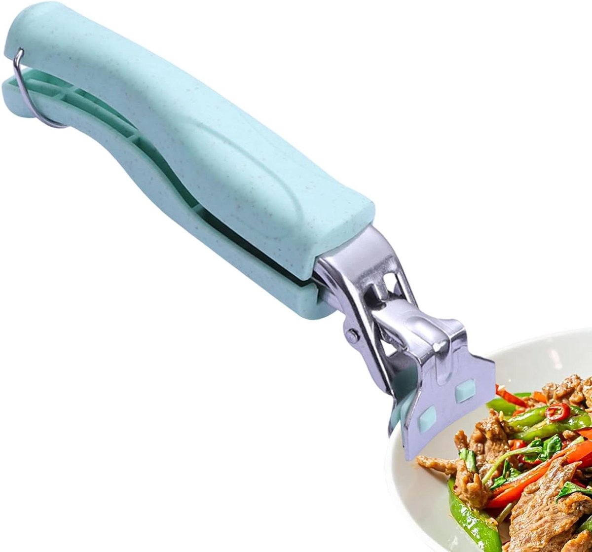 Hete plaatgrijper - Komclip - Veilig koken - Antislip ontwerp - 18x4cm - Groen
