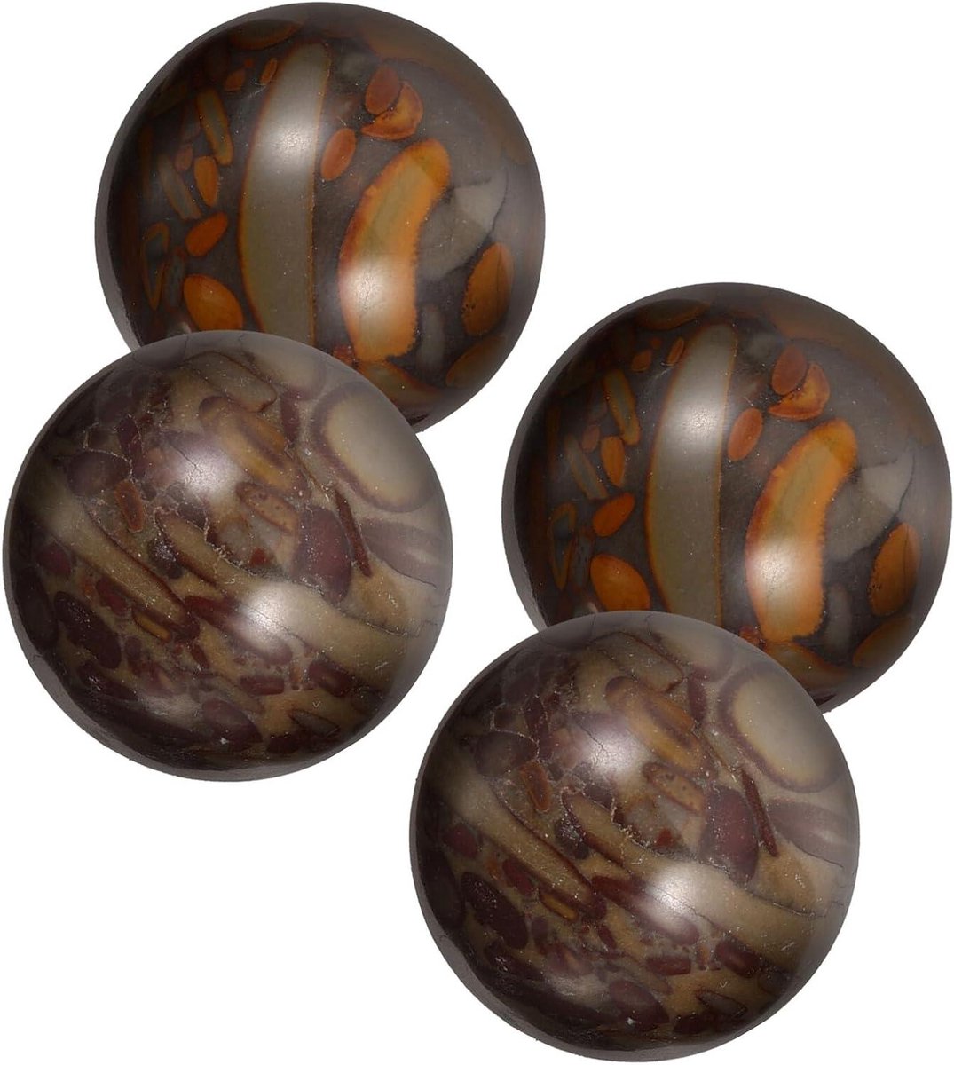 Hand Oefenballen - Grip Ballen - Hand Fitness - Steen Materiaal - 4 Stuks - Kleurrijk