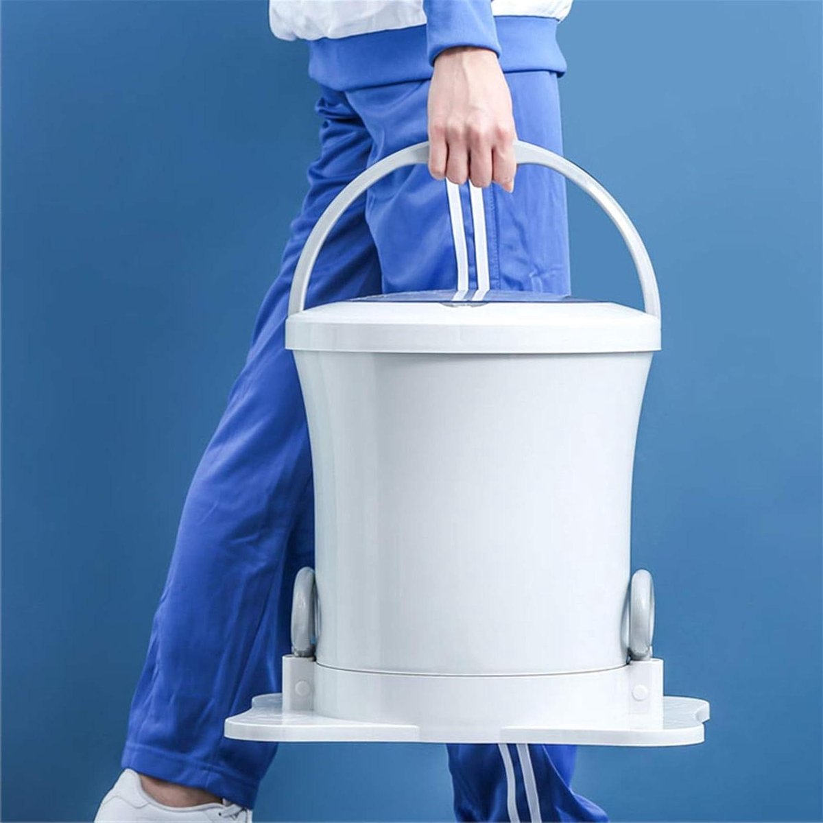Draagbare Mini Wasmachine Compacte Wasmachine Kleding Wassen Handmatige Centrifuge 39 x 42 cm Wit