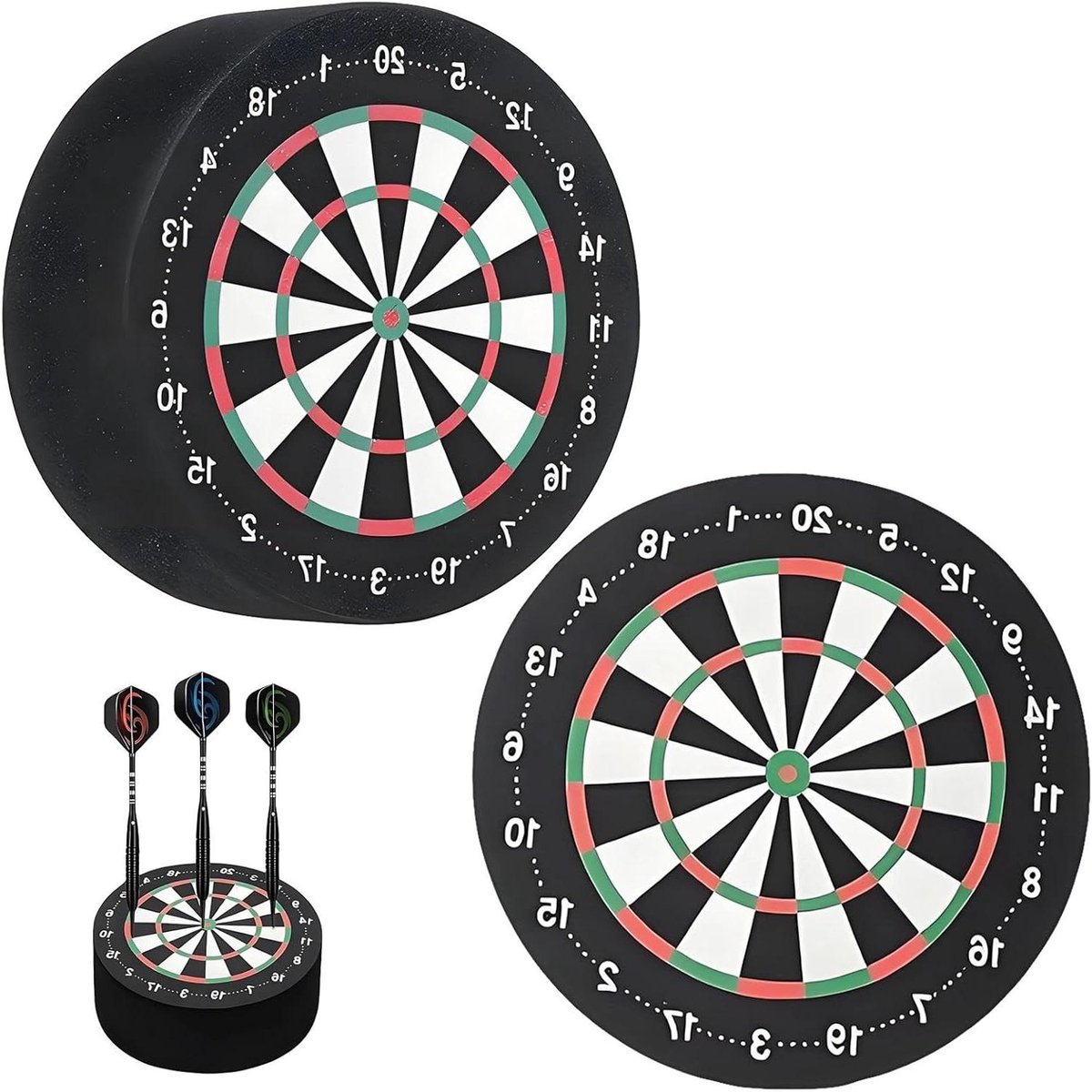 Dartpijlhouder - Mini standaard - Dart opslag - Geen montage - 10 cm diameter - Zwart