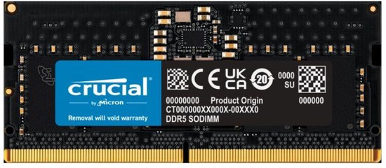 Crucial DDR5 SODIMM 32GB - 5600MHz - Laptopgeheugen - CT32G56C46S5