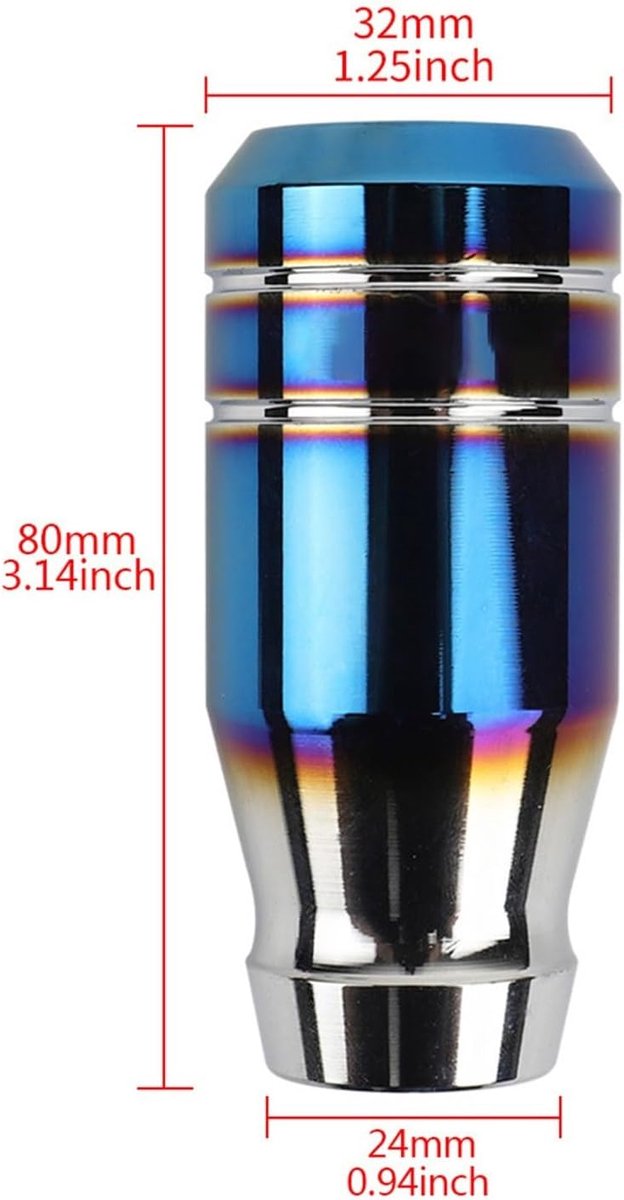 Schakelknop Auto - Pookknop Versnellingspook - Comfortabel Schakelen - Universele Pasvorm - Met Adapters - Geroosterd Blauw — afbeelding 4