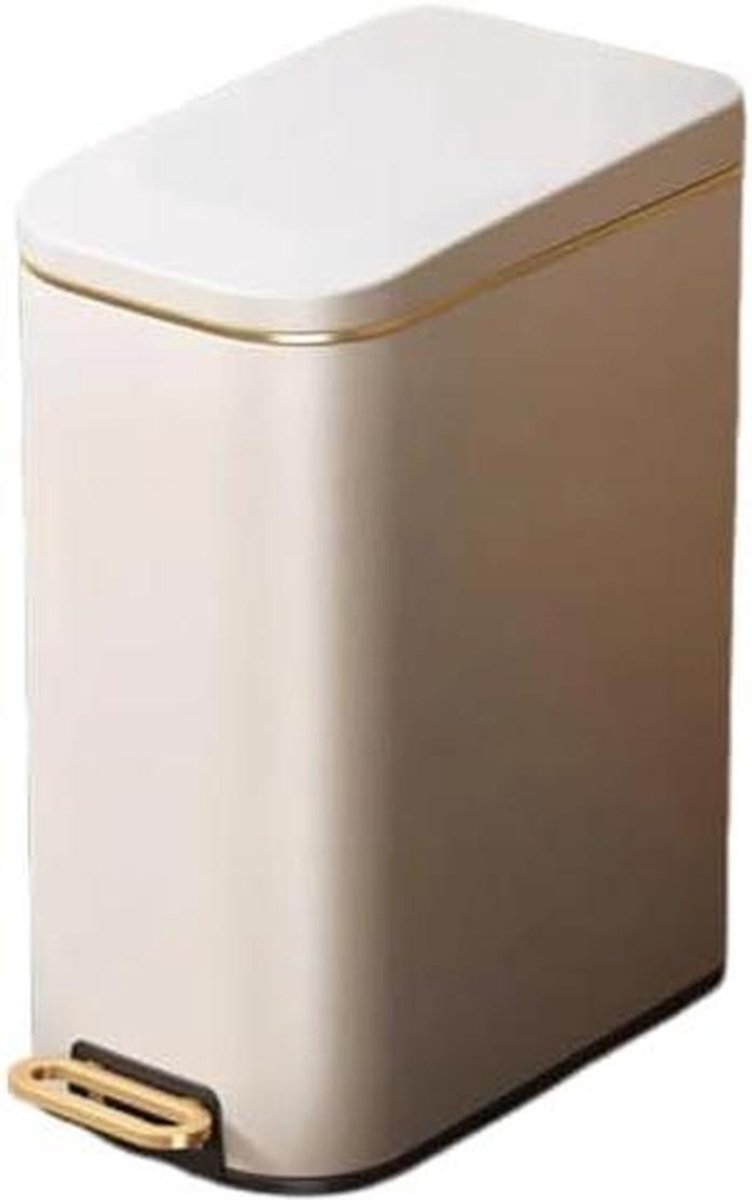 Pedal Bin - Afvalbak - Afval Beheer - Soft Close - 7L Capaciteit - Zilverkleurig