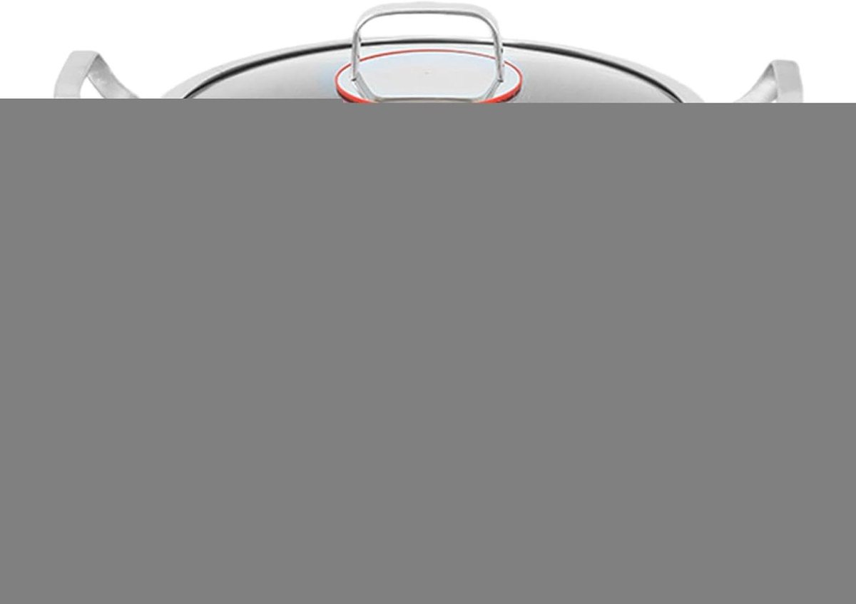 Braadpan Met Deksel - Antiaanbak Pan - Gelijkmatig Garen - Dubbele Handvatten - 30 cm - Zilver