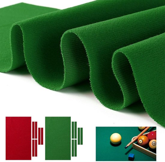 Pooltafelkleed Vilten - Biljart Laken - Indoor Biljart Spelen - Superieure Rekbaarheid - 7FT - Rood — afbeelding 3