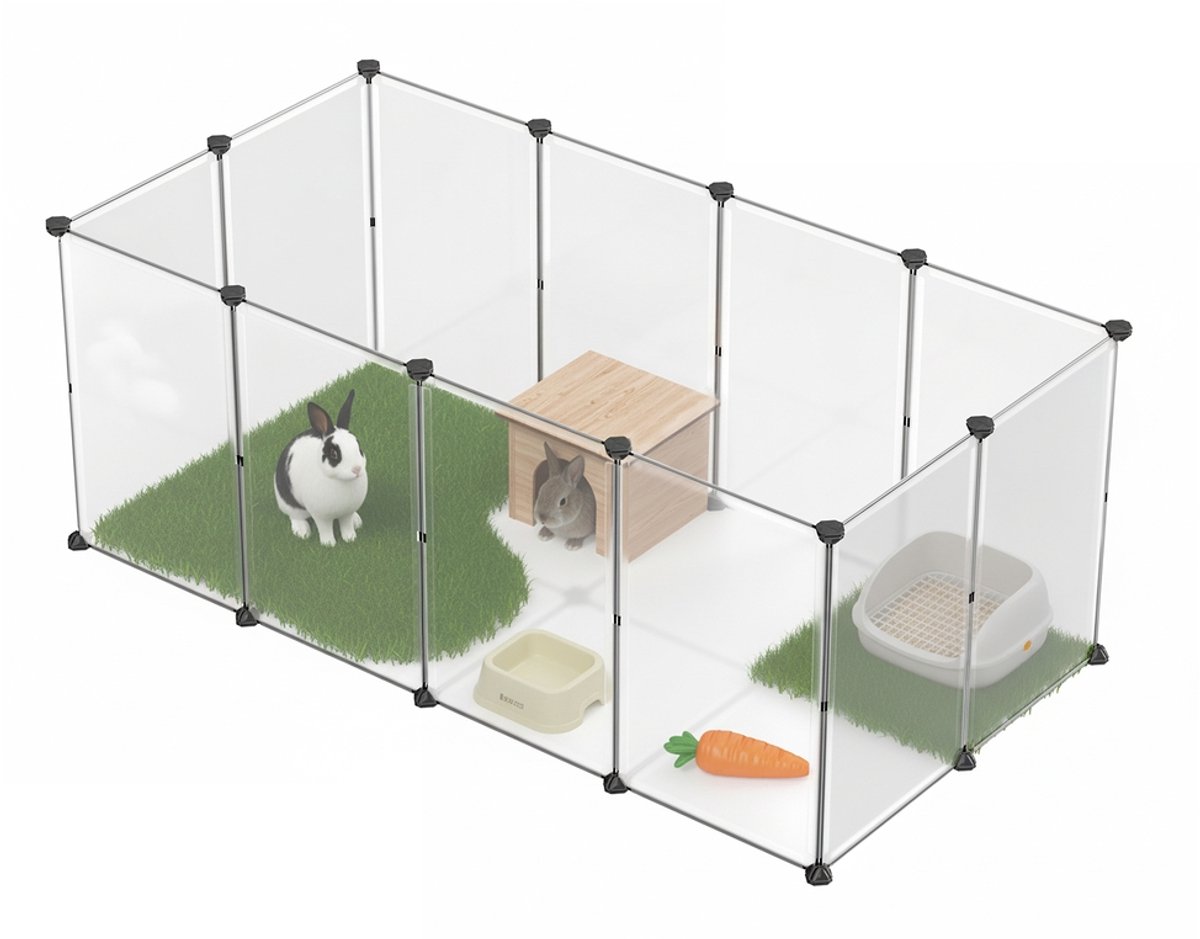 SONGMICS - Hondenren - Puppyren - Kunststof - Voor Hamsters en Konijnen