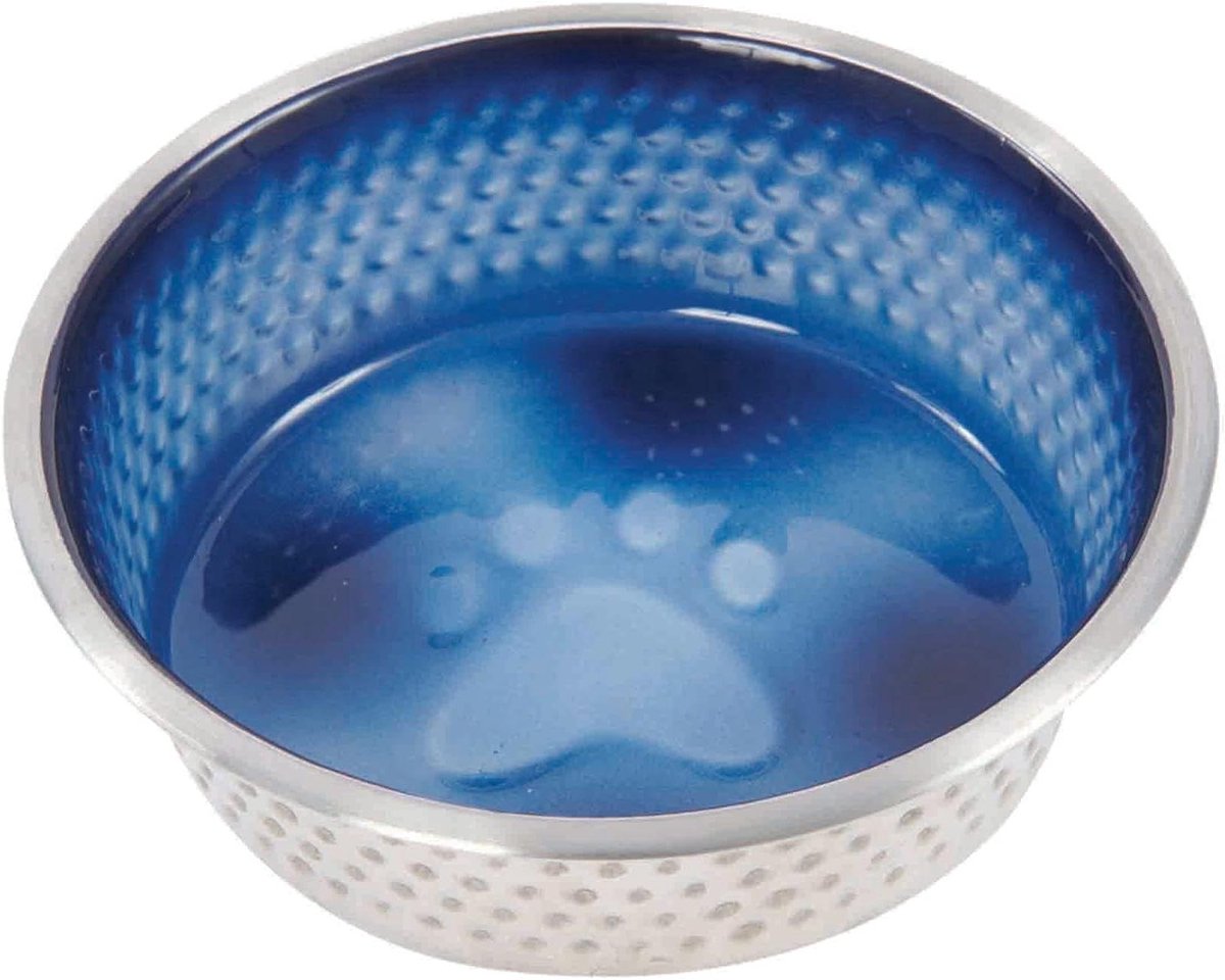 Hondenbak Roestvrijstaal - Voerbak - Voeding en water - Antislip bodem - 1.0 Aantal - Koningsblauw