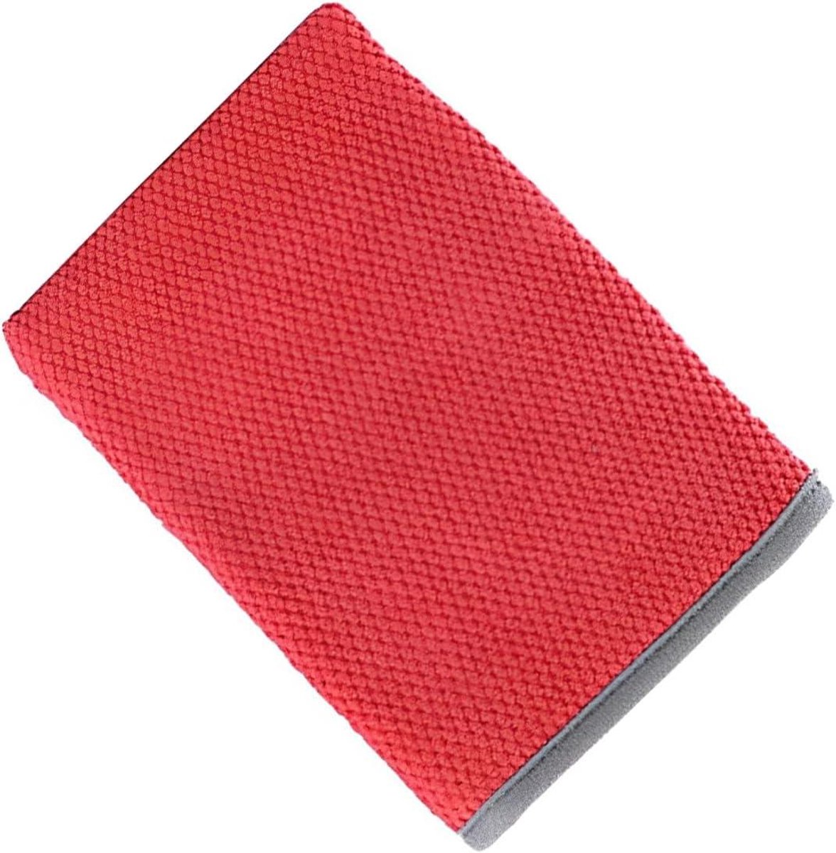 Microfiber Handdoek - Reinigingsdoek Auto - Auto Poetsen - Veilig Voor Verf - 22 x 14 cm - Rood