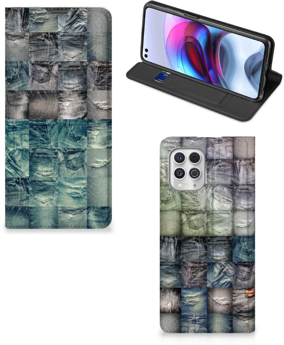 Hippe Standcase Motorola Moto G100 Spijkerbroeken