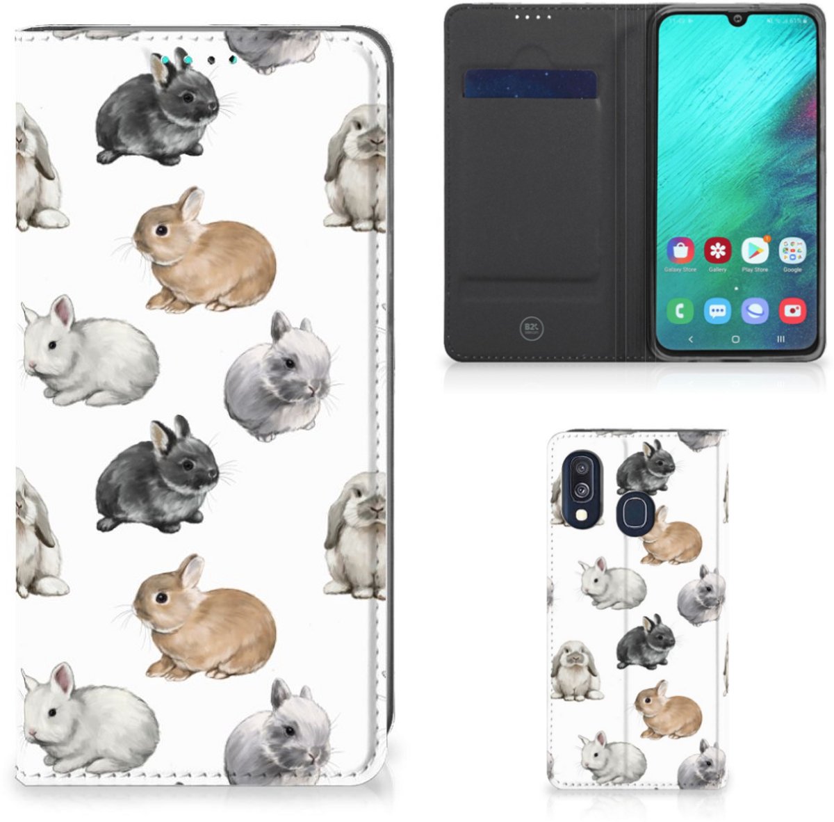 Hoesje maken voor Samsung Galaxy A40 Konijntjes