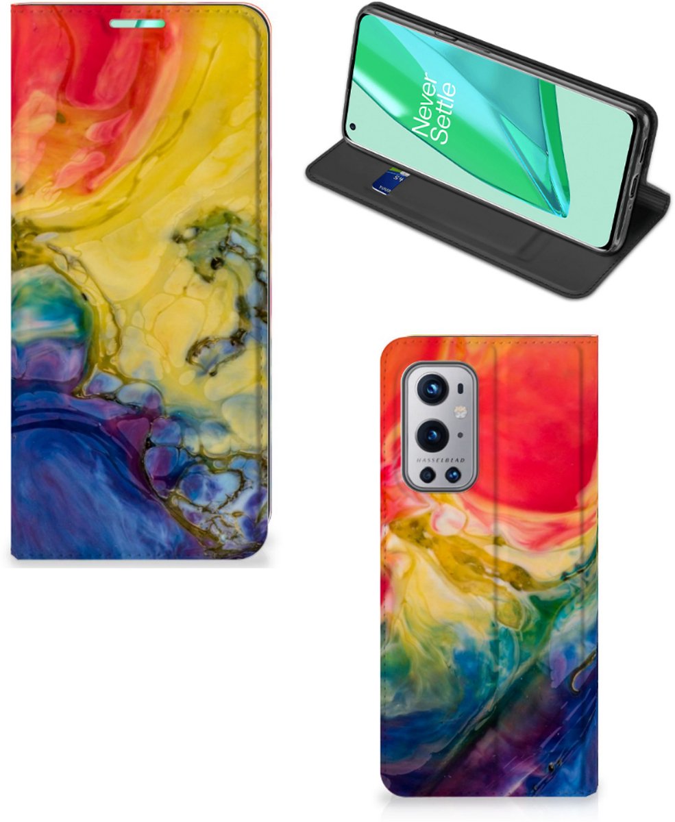 Bookcase OnePlus 9 Pro Watercolor Dark