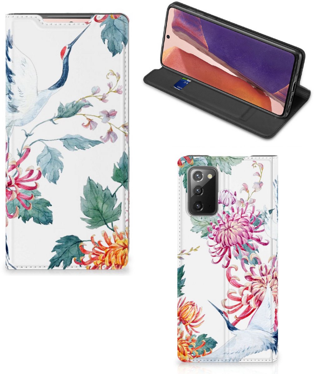 Samsung Galaxy Note20 Hoesje maken Bird Flowers