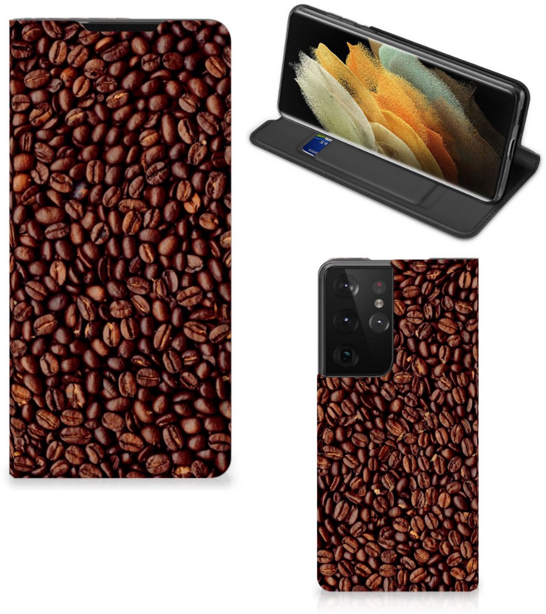Samsung Galaxy S21 Ultra Flip Style Cover Koffiebonen