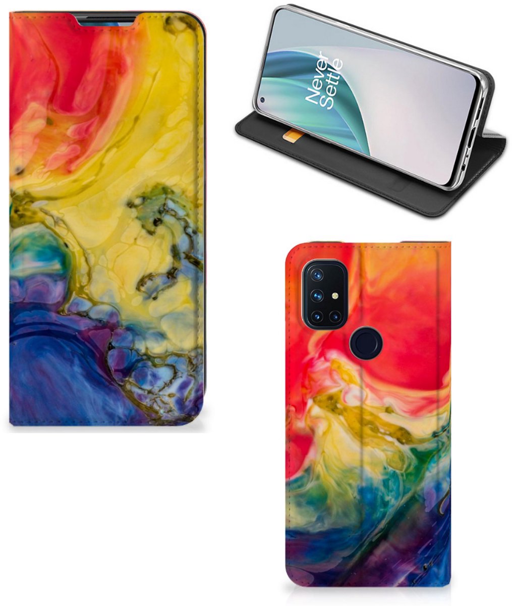 Bookcase OnePlus Nord N10 5G Watercolor Dark