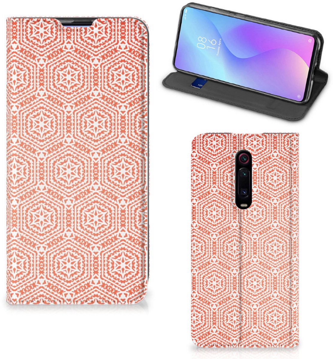 Xiaomi Mi 9T Pro Hoesje met Magneet Pattern Orange