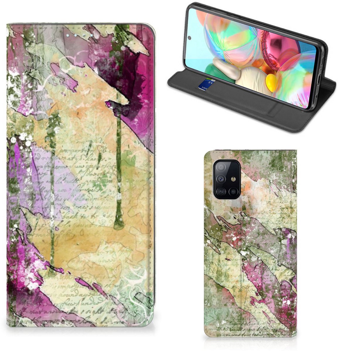 Bookcase Samsung Galaxy A71 Letter Painting
