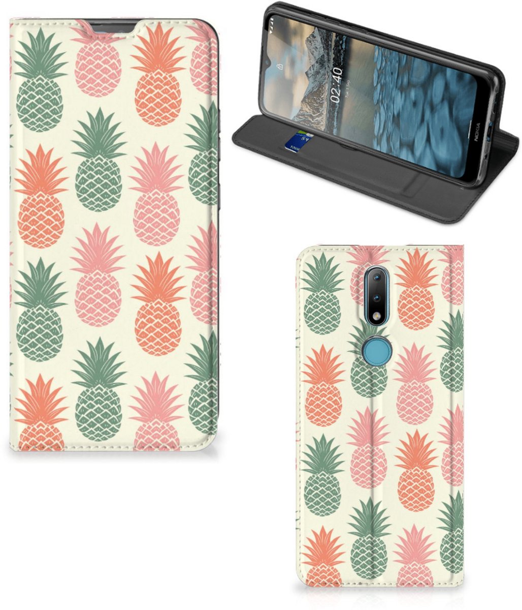 Nokia 2.4 Flip Style Cover Ananas