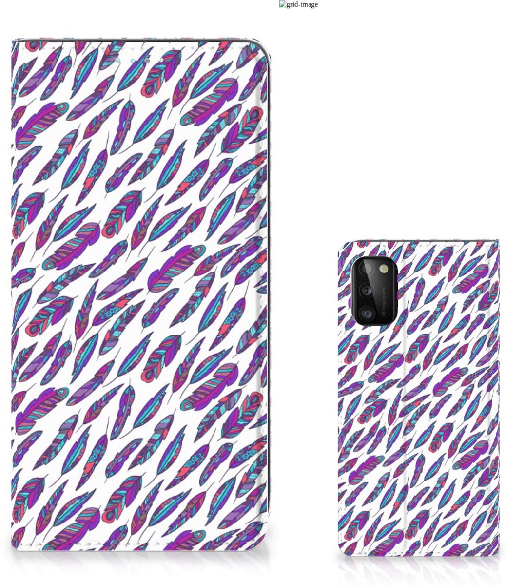Samsung Galaxy A41 Hoesje met Magneet Feathers Color