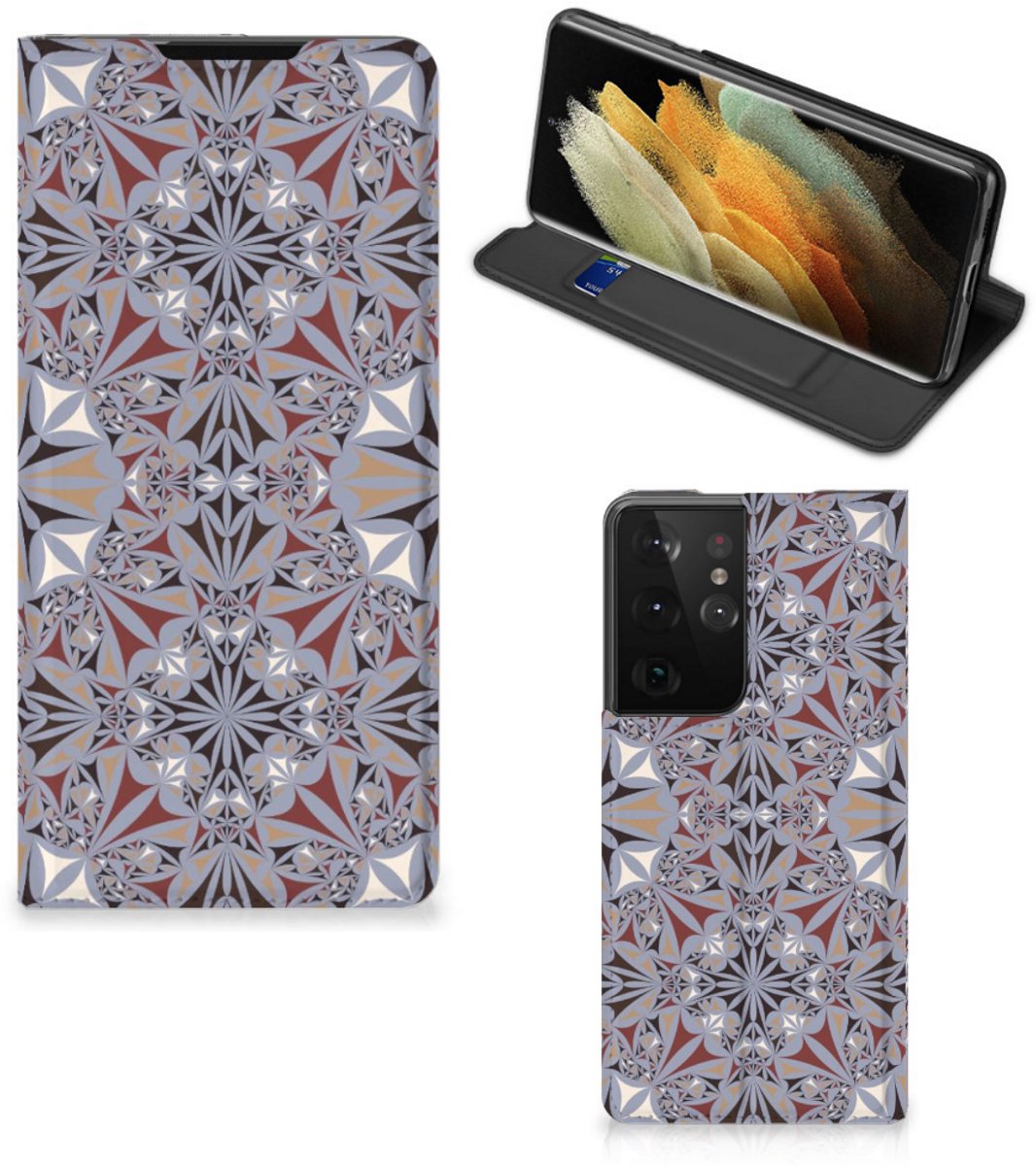 Samsung Galaxy S21 Ultra Standcase Flower Tiles