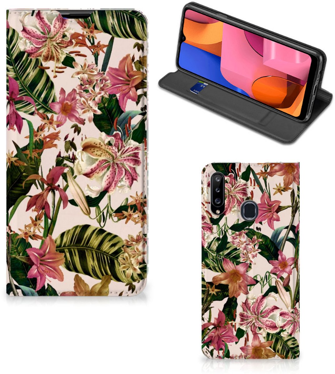 Samsung Galaxy A20s Smart Cover Flowers