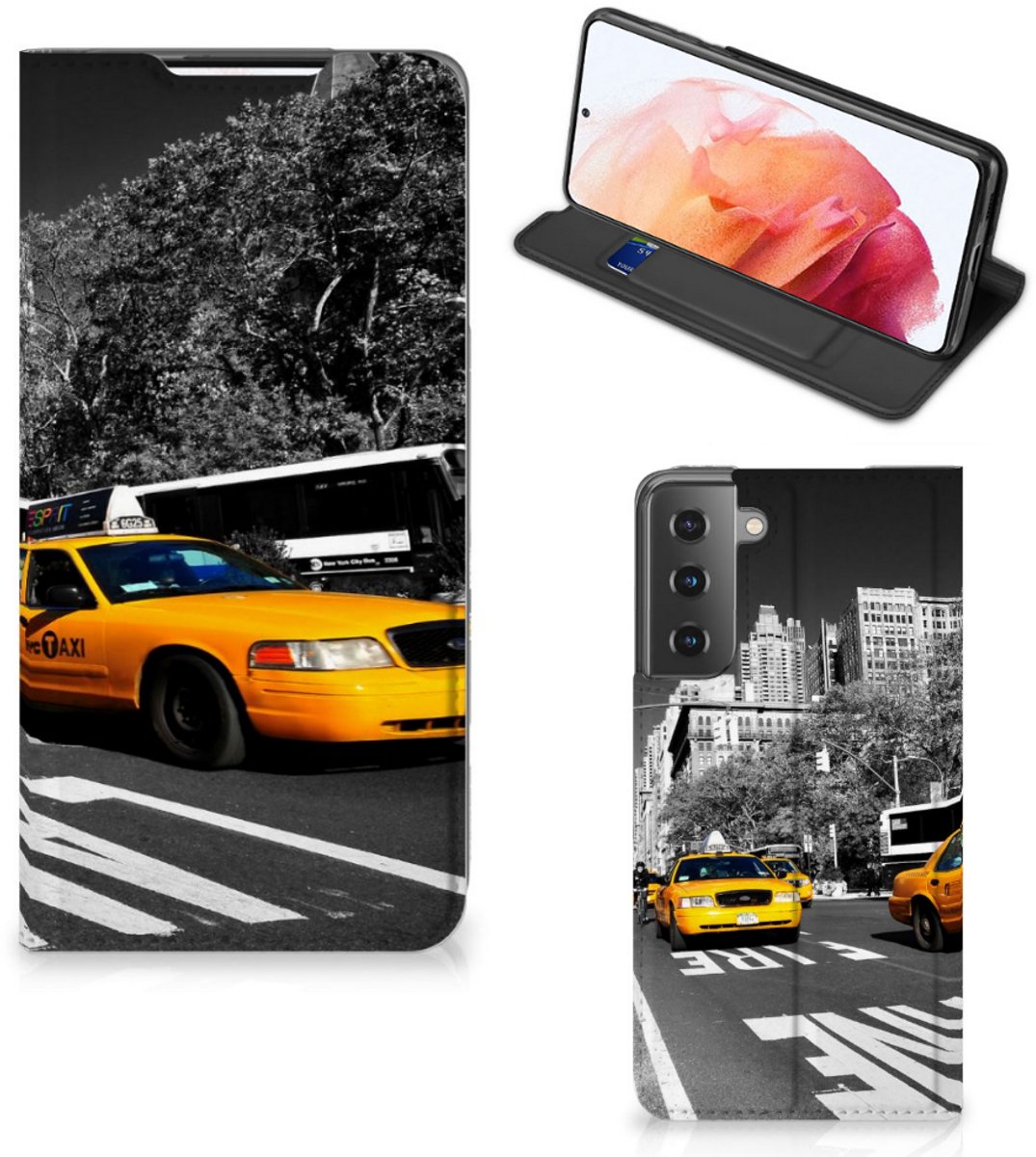 Samsung Galaxy S21 Book Cover New York Taxi