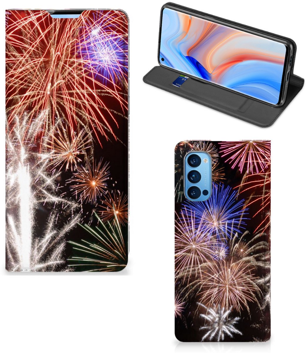 OPPO Reno4 Pro 5G Hippe Standcase Vuurwerk