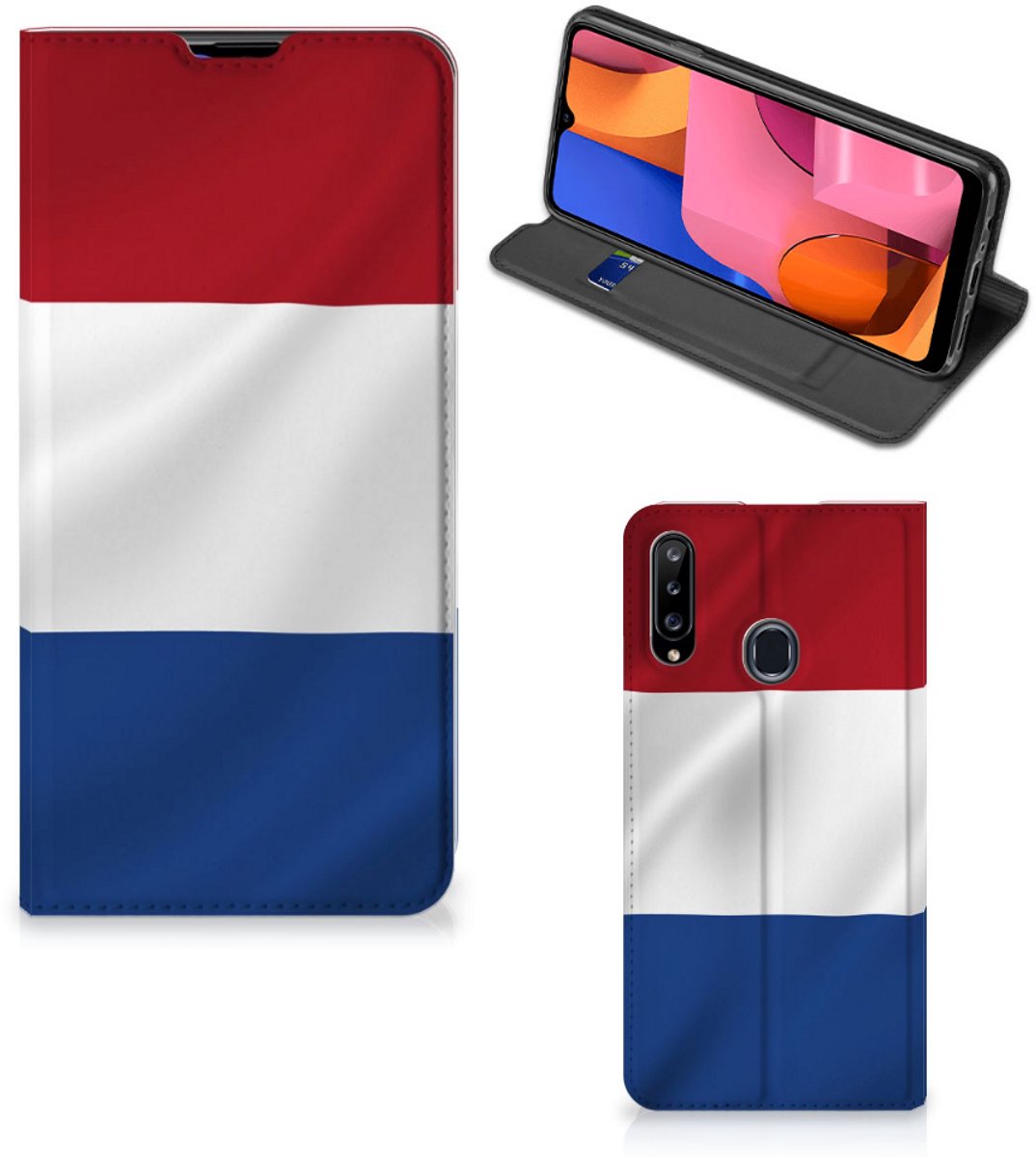Samsung Galaxy A20s Standcase Nederlandse Vlag