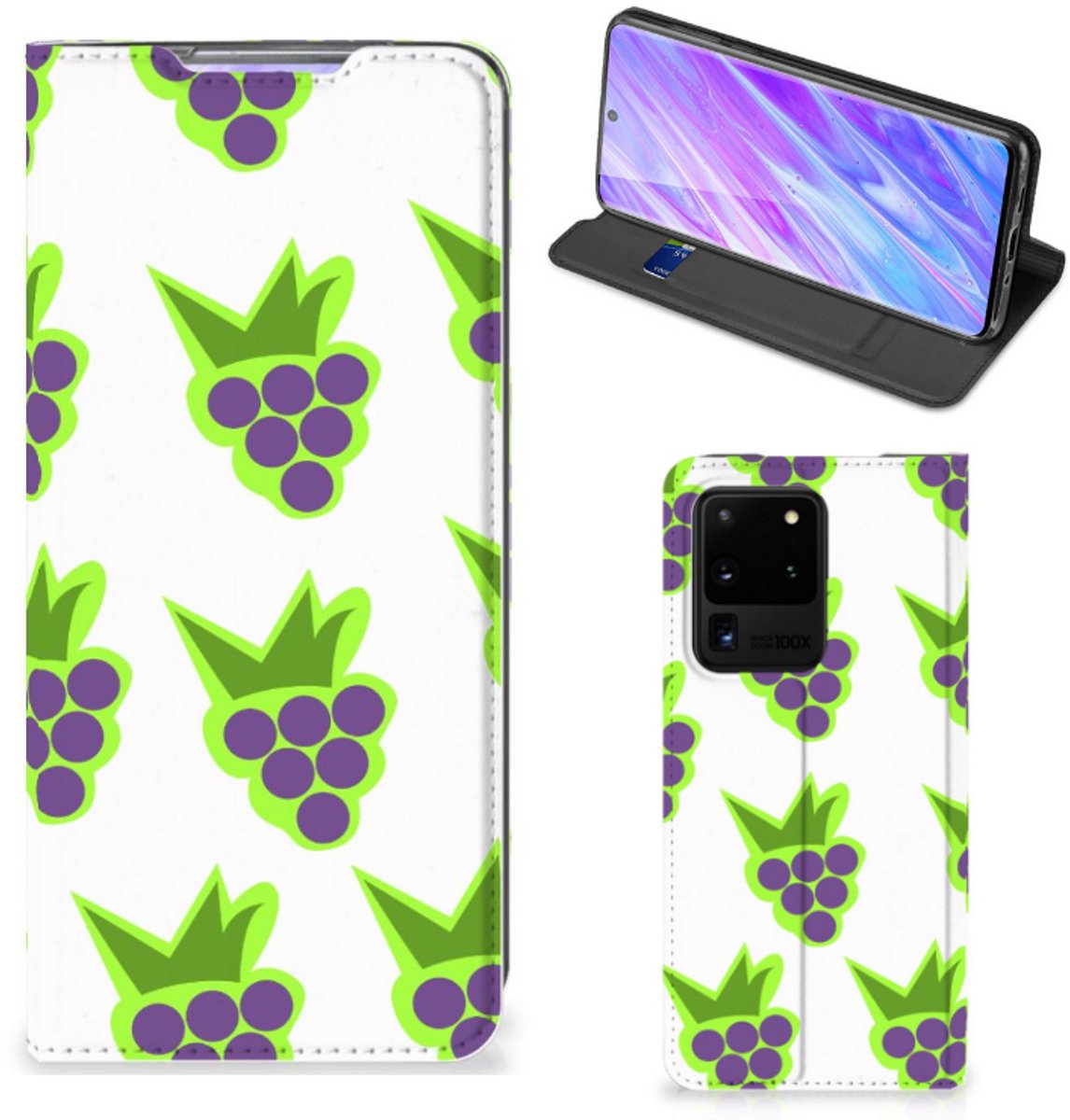 Samsung Galaxy S20 Ultra Flip Style Cover Druiven