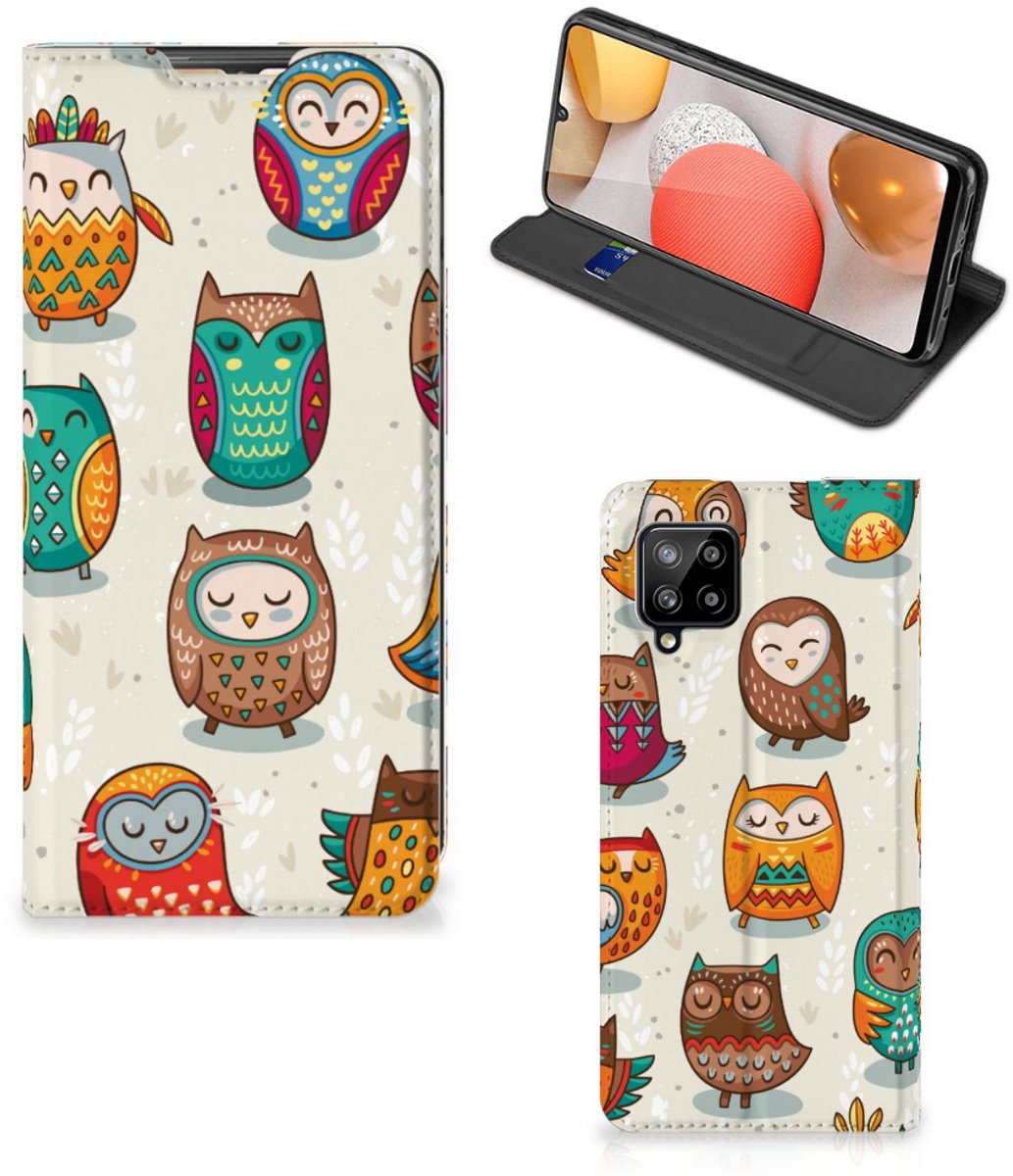 Samsung Galaxy A42 Hoesje maken Vrolijke Uilen