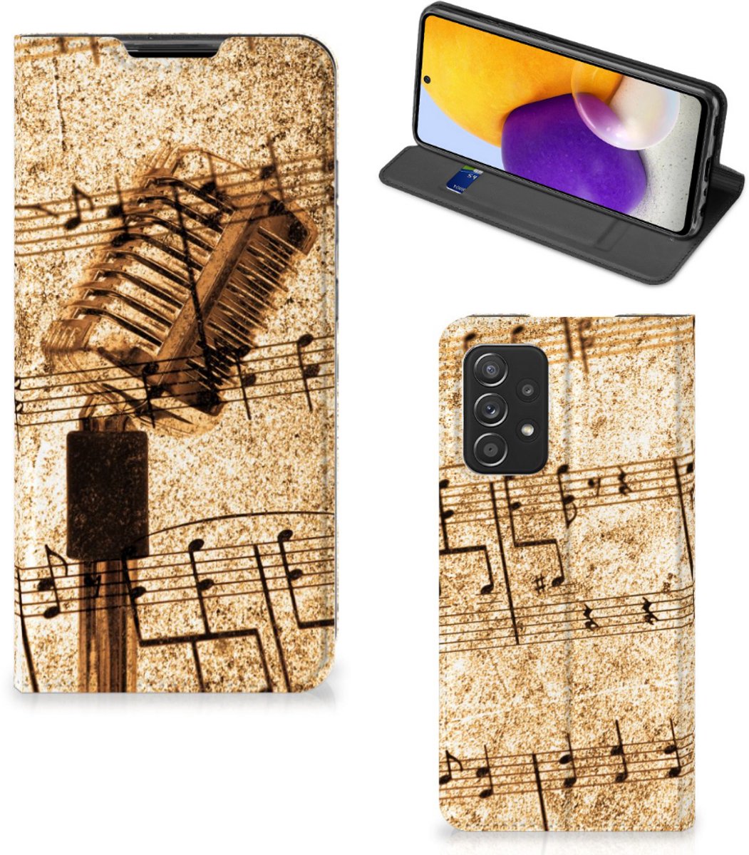 Samsung Galaxy A72 (5G/4G) Stand Case Bladmuziek