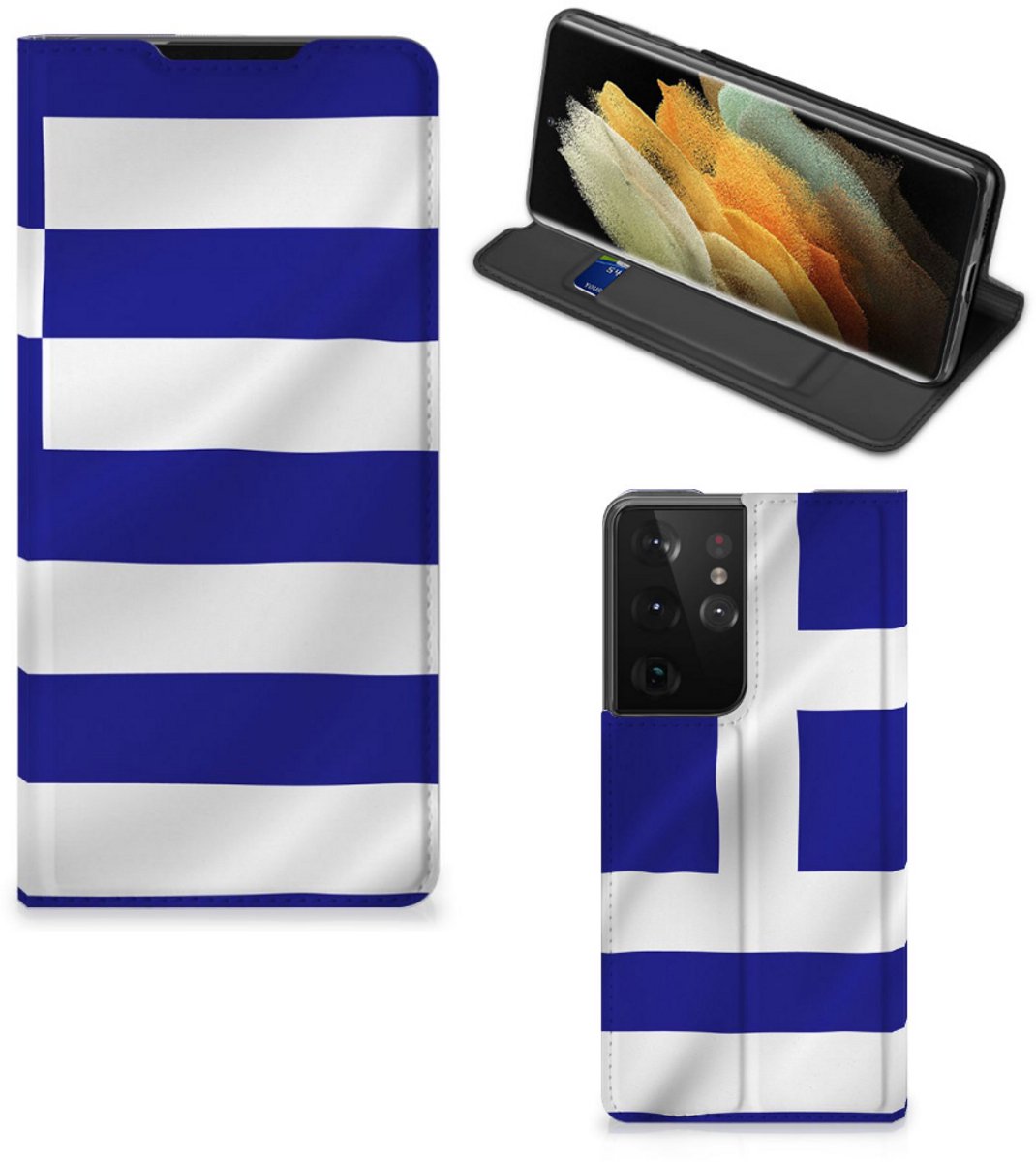 Standcase Hoesje voor Samsung Galaxy S21 Ultra Standcase Griekenland