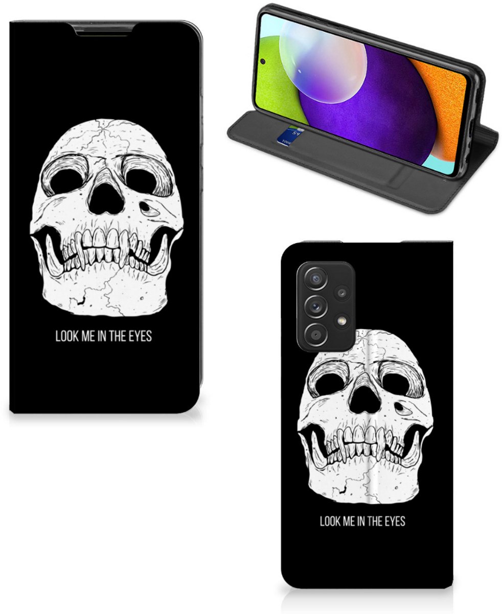 Mobiel BookCase Samsung Galaxy A52 Skull Eyes