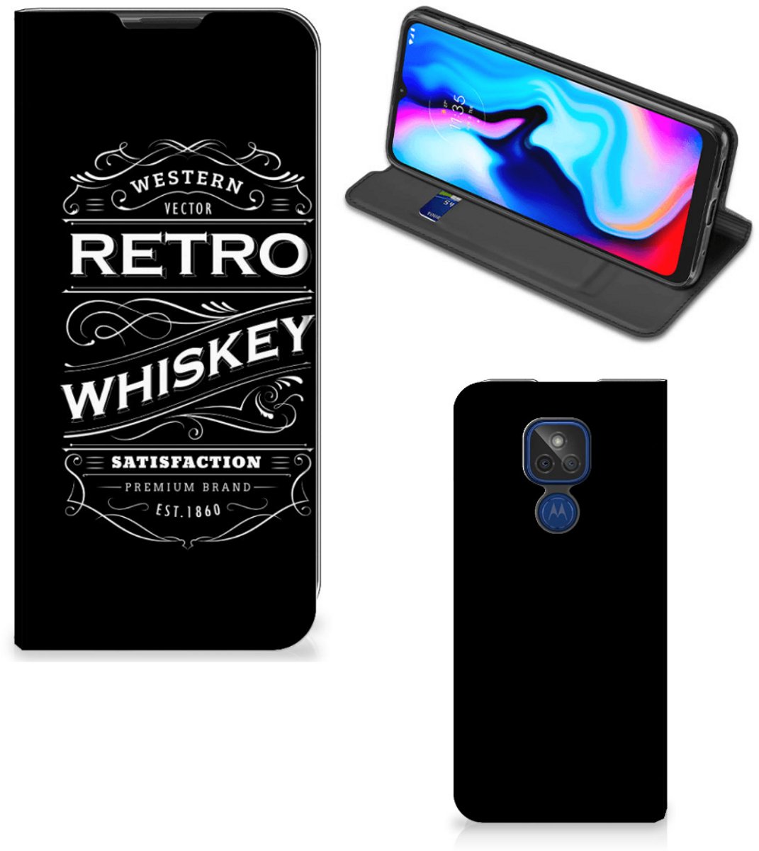 Motorola Moto G9 Play Flip Style Cover Whiskey
