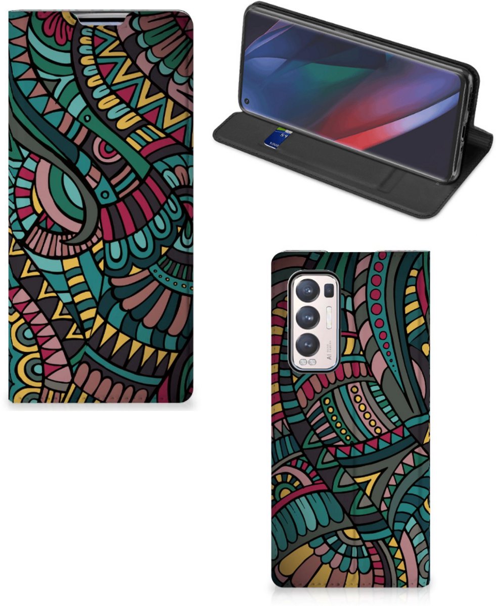 OPPO Find X3 Neo Hoesje met Magneet Aztec